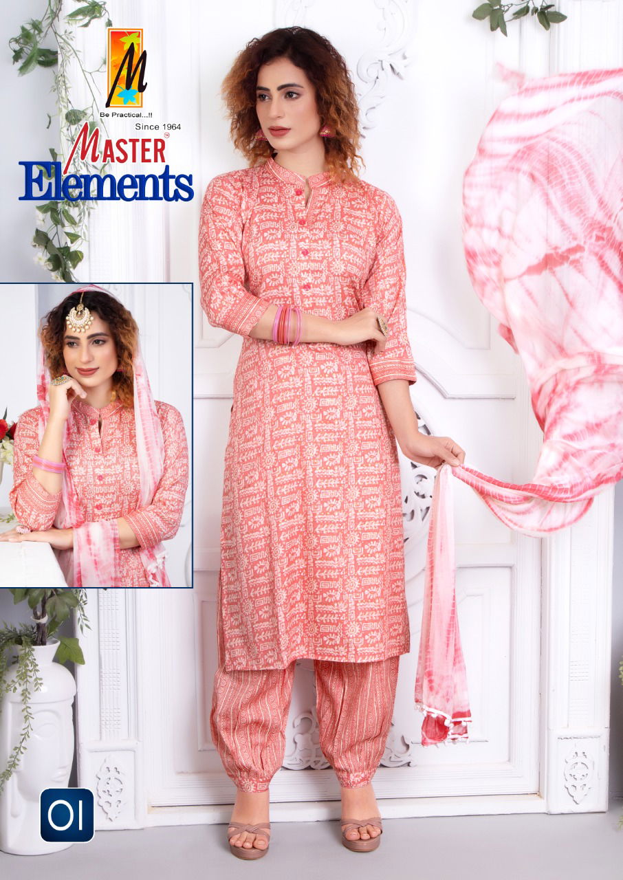 Master Elements Ethnic Wear Printed  Wholesale Readymade Catalog
